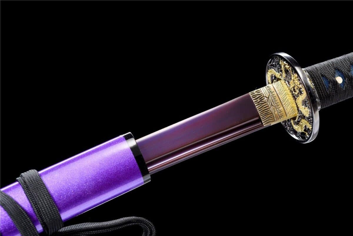 Katana Japonesa Dragon Púrpura