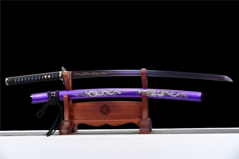 Katana Japonesa Dragon Púrpura