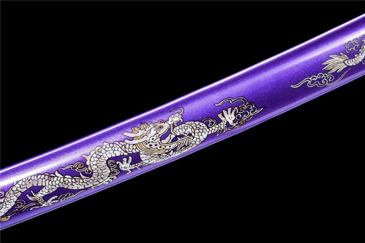 Katana Japonesa Dragon Púrpura
