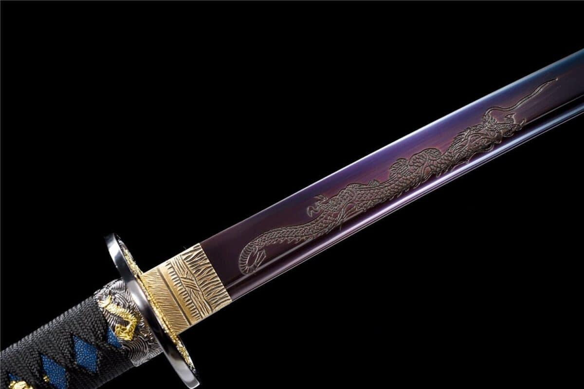 Katana Japonesa Dragon Púrpura