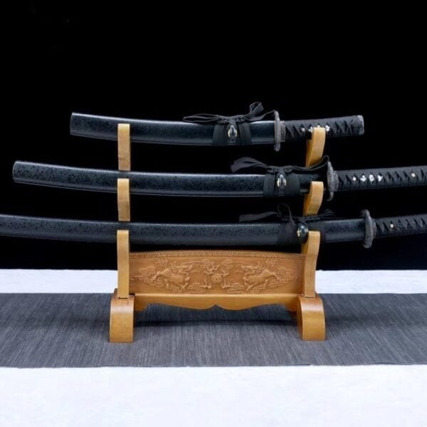 Katana Japonesa Negra Set De 3