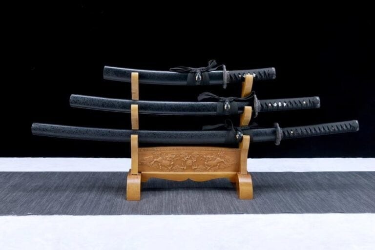 Katana Japonesa Negra Set De 3