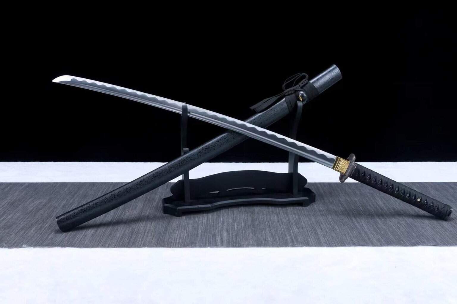 Katana Japonesa Negra Set De 3