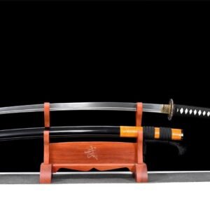 Katana Japonesa Negra Cordón Naranja