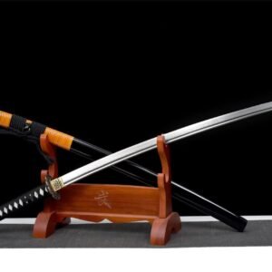 Katana Japonesa Negra Cordón Naranja