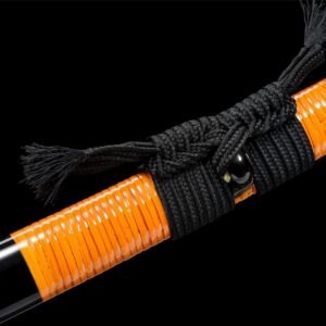 Katana Japonesa Negra Cordón Naranja