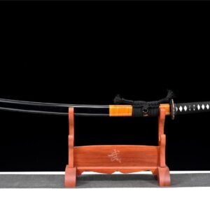 Katana Japonesa Negra Cordón Naranja