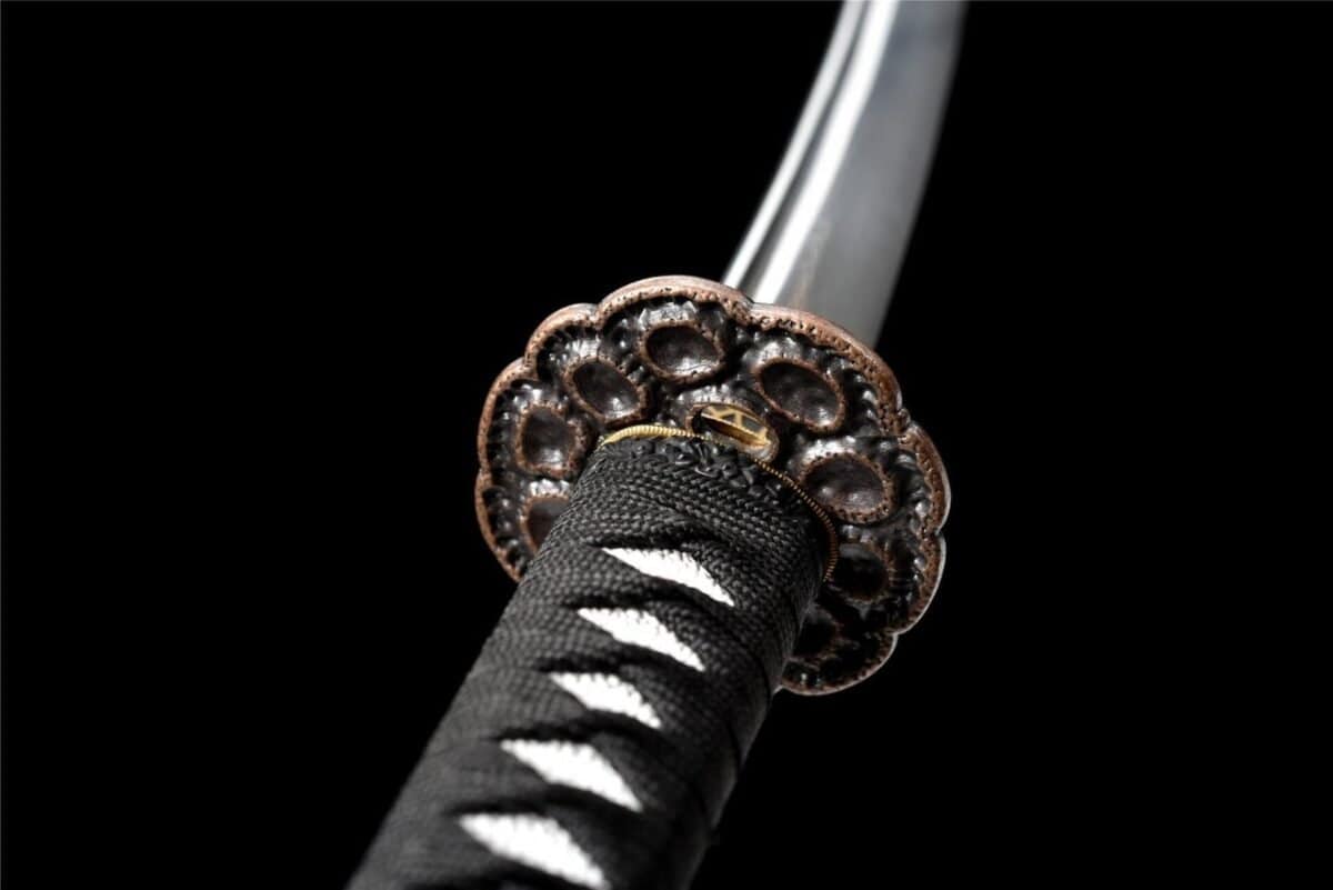 Katana Japonesa Negra Cordón Naranja