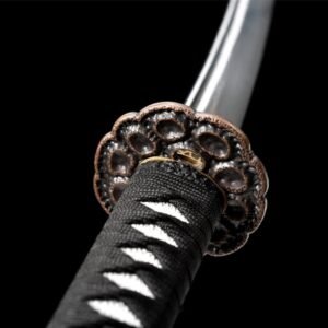Katana Japonesa Negra Cordón Naranja