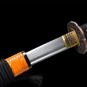 Katana Japonesa Negra Cordón Naranja