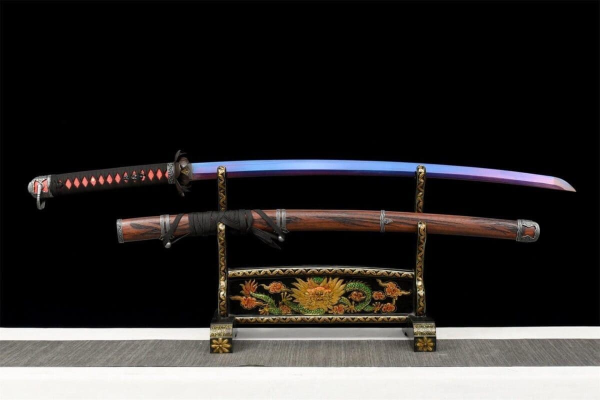 Katana Azul Hoja Roja