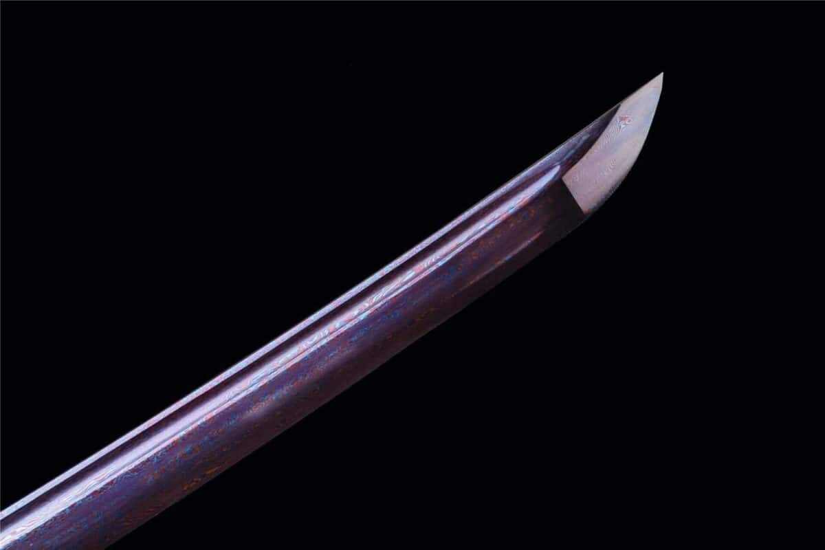 Katana con hoja morada