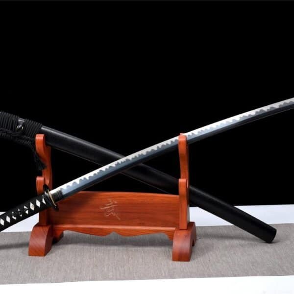 Katana Negra Hoja Blanca