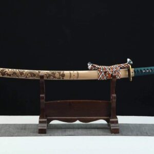 Katana Sable Verde, Hoja Afilada, Forjada a Mano