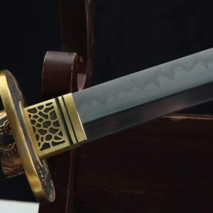 Katana Sable Verde, Hoja Afilada, Forjada a Mano