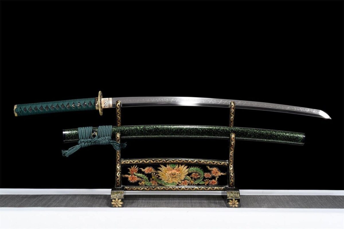 Katana Vert Et Noir