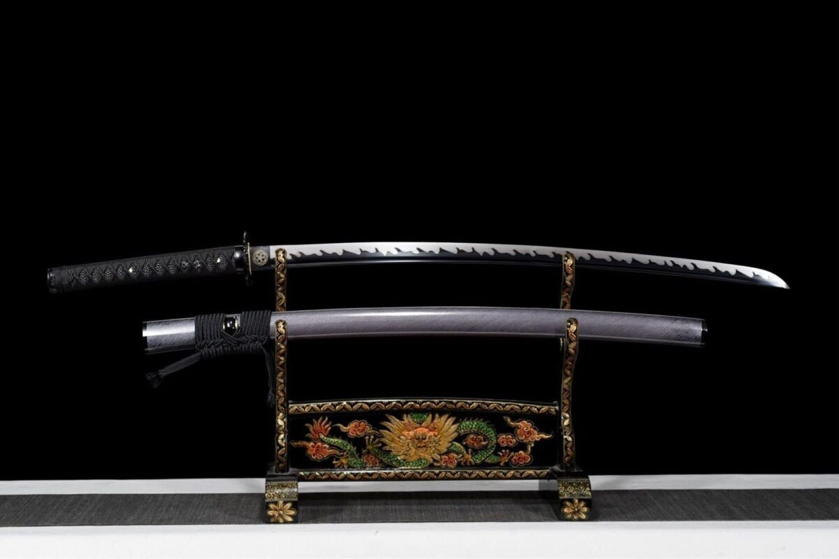 Sabre Japonais Flammes noires