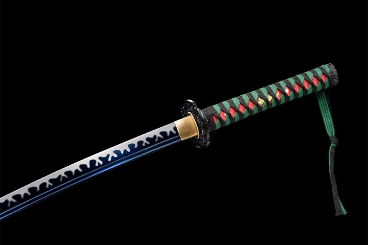 Acero Azul T10 Espada Japonesa Genuina Hamon