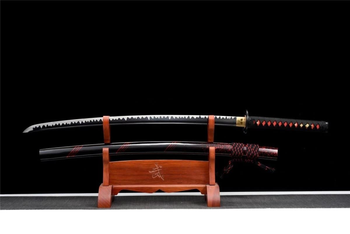 Espada Japonesa Negra y Roja