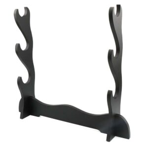 Katana Negra Soporte de Madera